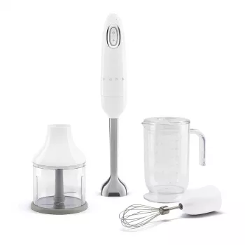 SMEG HBF03WHEU Blender ręczny, 700W, ramię ze stali nierdzewnej, biały