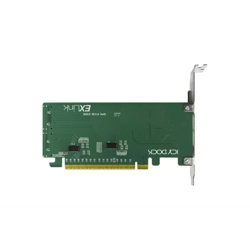 ICY DOCK EXLink MB308A PCIe 4.0 x16 NVMe Adapter Card z 2 x SlimSAS 8i (SFF-8654) i Redriver