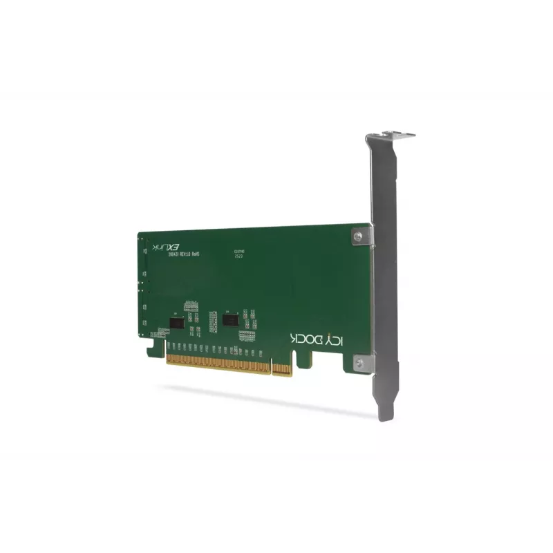 ICY DOCK EXLink MB308A PCIe 4.0 x16 NVMe Adapter Card z 2 x SlimSAS 8i (SFF-8654) i Redriver