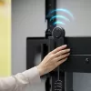 ONKRON FPRO2L-40-B Podstawa podłogowa TV 55-100 cali, czarna, nośność 100kg, mobilny wózek AV