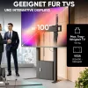 ONKRON FPRO2L-40-B Podstawa podłogowa TV 55-100 cali, czarna, nośność 100kg, mobilny wózek AV