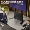 ONKRON FPRO2L-40-B Podstawa podłogowa TV 55-100 cali, czarna, nośność 100kg, mobilny wózek AV