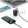 USAMS JC Series CC266 65W GaN Fast Charger z wbudowanym kablem USB-C, czarny