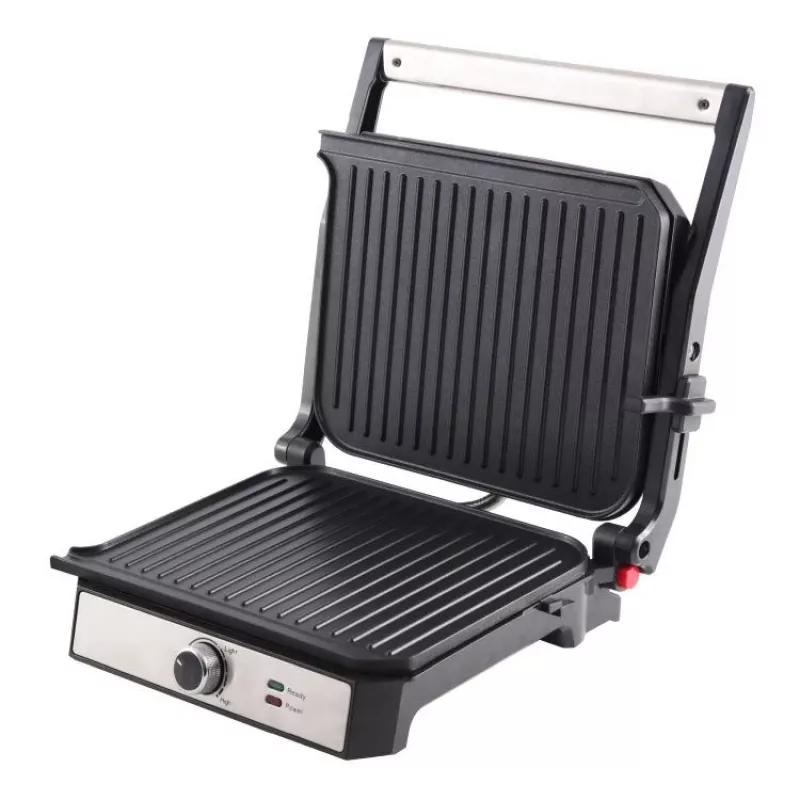 ELDOM GK200 GRILO Grill kontaktowy 2000W Regulowany termostat Płyty nieprzywierające Czarny/Srebrny