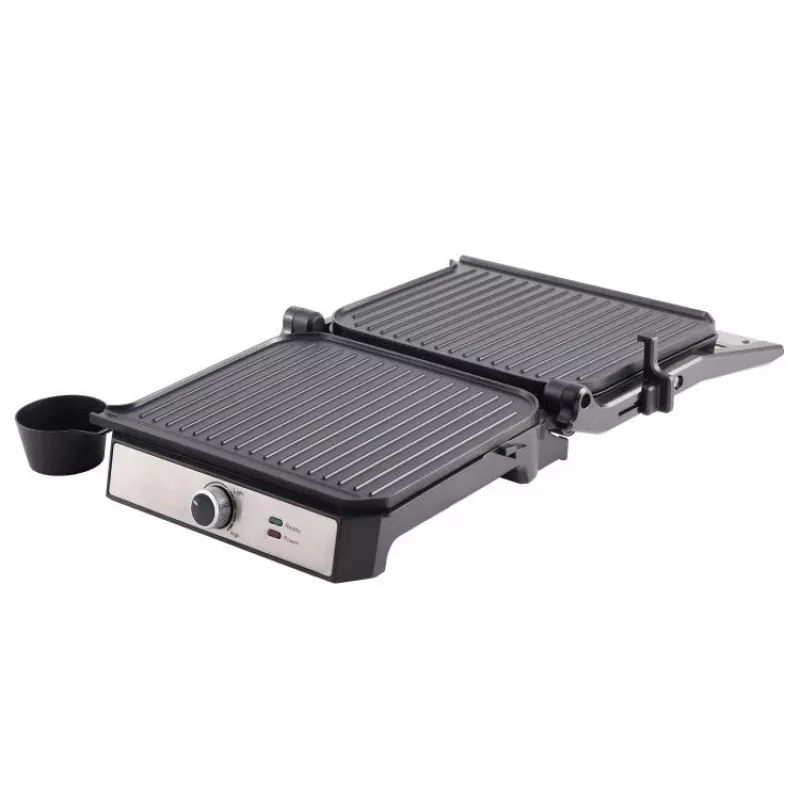 ELDOM GK200 GRILO Grill kontaktowy 2000W Regulowany termostat Płyty nieprzywierające Czarny/Srebrny
