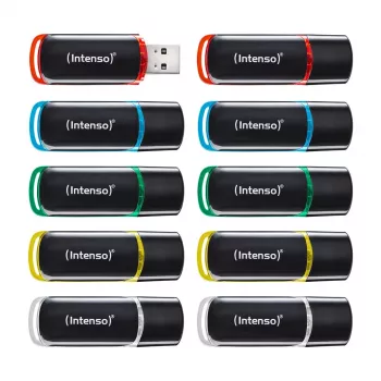 Intenso Business Line 8GB USB 2.0 Flash Drive 10-Pack (Assorted Colors)