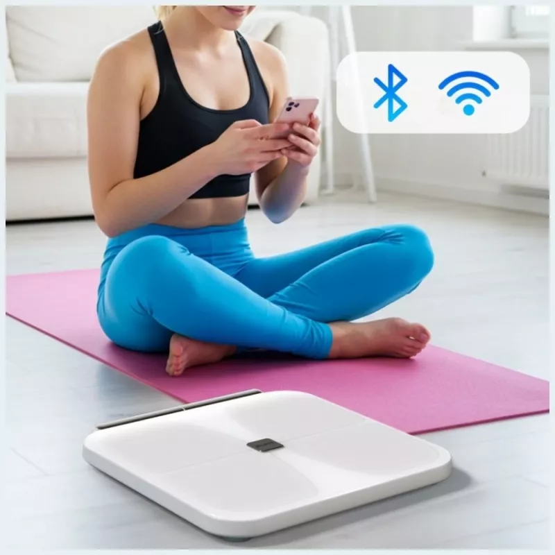 AWEI SS1 Wielofunkcyjna Waga Łazienkowa z Bluetooth 5.0, Biała