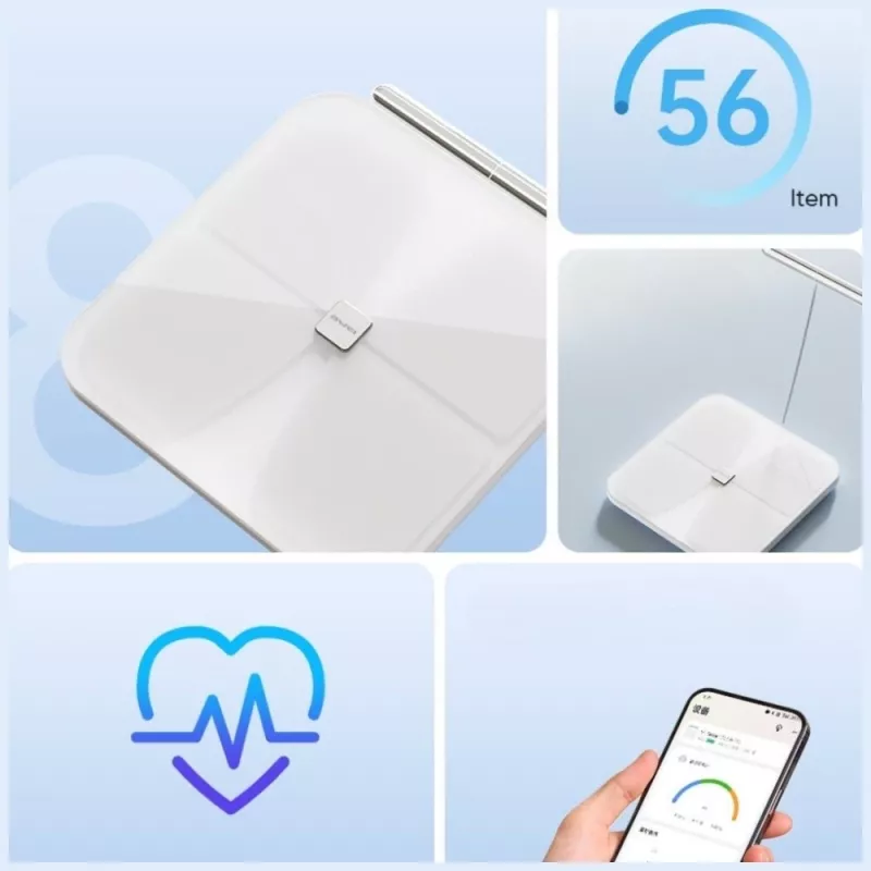 AWEI SS1 Wielofunkcyjna Waga Łazienkowa z Bluetooth 5.0, Biała