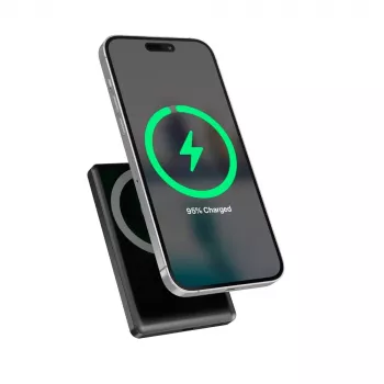 Gembird PB10-WPC15M-LCD-01 Magnetyczny bezprzewodowy power bank z wyświetlaczem LCD, 15W, 10000 mAh, czarny