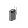 Gembird PB20-PD65-LCD-01 Powerbank z szybkim ładowaniem i zintegrowanymi kablami, 65W, 20000 mAh, czarny
