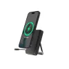 Gembird PB10-WPC15MS-01 Magnetyczny bezprzewodowy powerbank z wbudowaną podstawką, 15W, 10000 mAh, Czarny