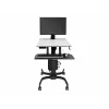 Ergotron WorkFit-C Single HD Sit-Stand Workstation - Wózek mobilny - Czarny, Szary - 12,7 kg - 76,2 cm (30 inch) - VESA 75x75, 100x100, 200x100, 200x200 - 360°