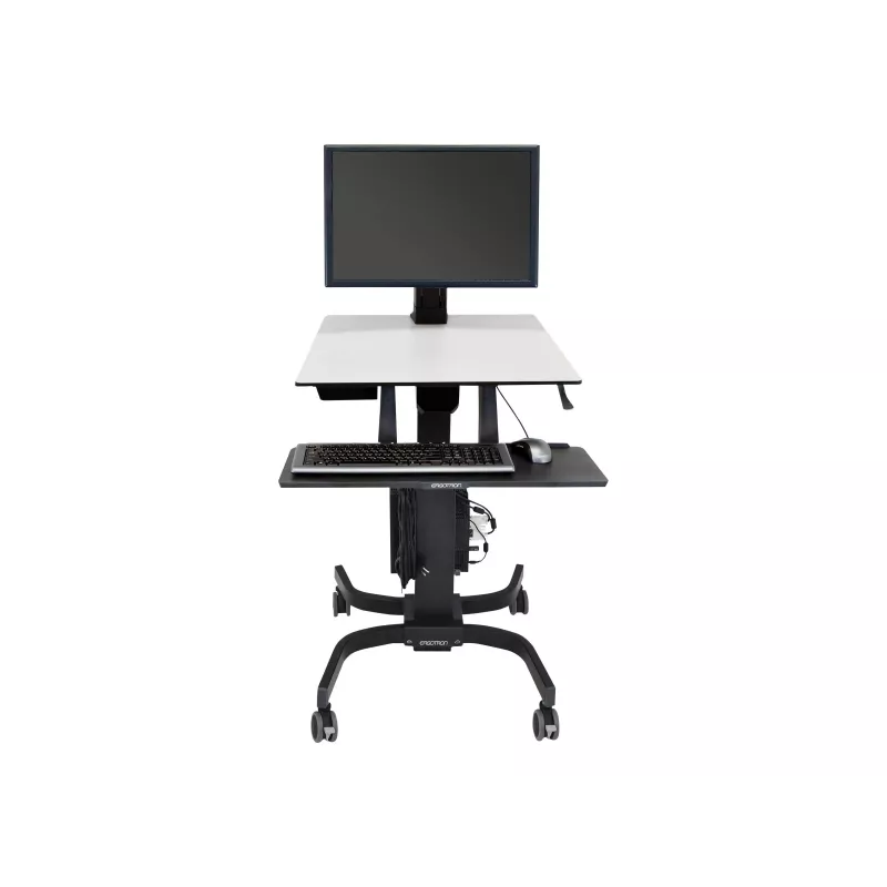 Ergotron WorkFit-C Single HD Sit-Stand Workstation - Wózek mobilny - Czarny, Szary - 12,7 kg - 76,2 cm (30 inch) - VESA 75x75, 100x100, 200x100, 200x200 - 360°