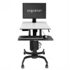 Ergotron WorkFit-C Single HD Sit-Stand Workstation - Wózek mobilny - Czarny, Szary - 12,7 kg - 76,2 cm (30 inch) - VESA 75x75, 100x100, 200x100, 200x200 - 360°