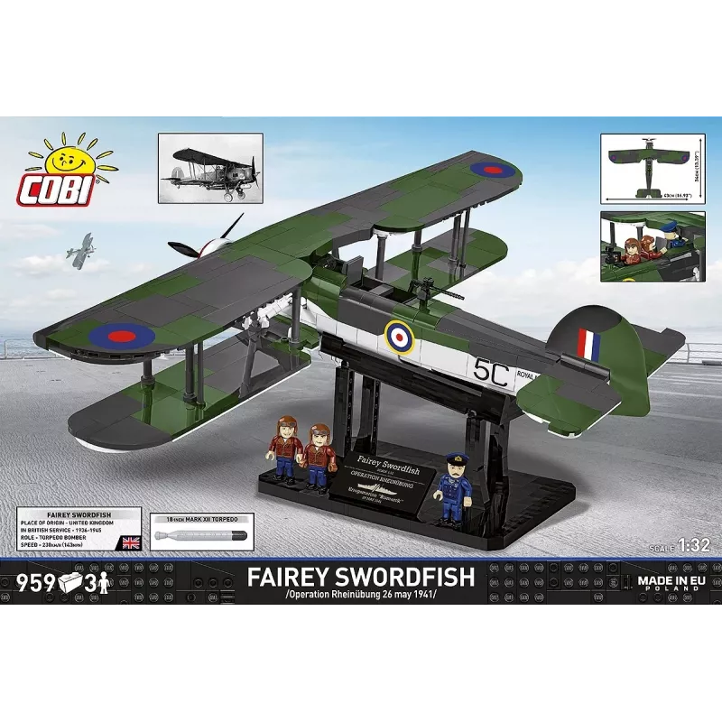 COBI KLOCKI Klocki Fairey Swordfish Executive Edition 959 elementów