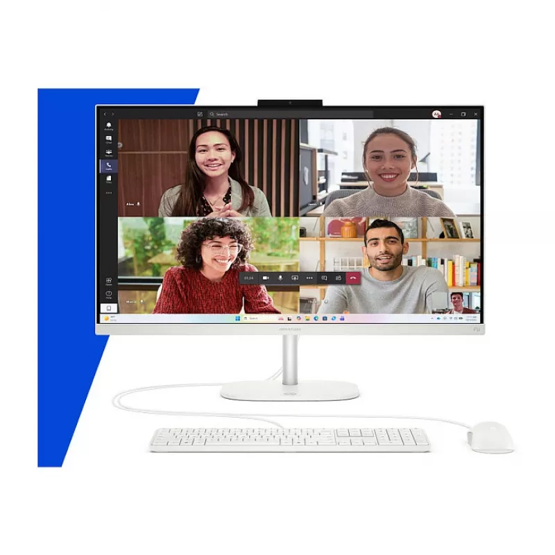 HP OmniStudio All-in-One 27-cw0174ng PC, 27 inch QHD Display, AMD Ryzen AI 7 445, 24GB RAM, 512GB SSD, Windows 11 Home, Biały