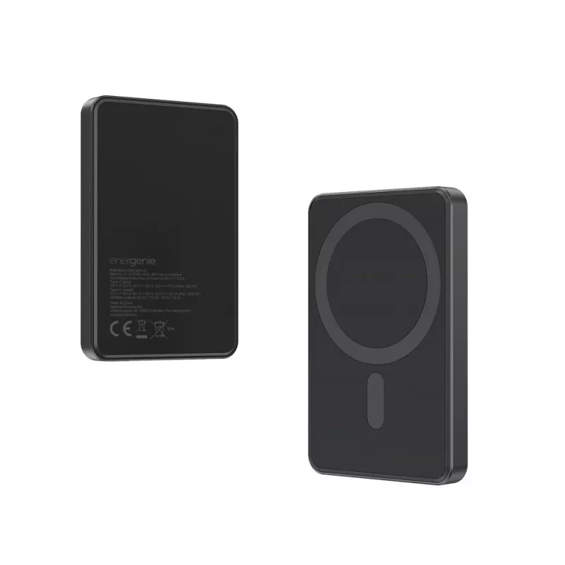 Gembird PB05-WPC15M-01 Magnetyczny bezprzewodowy power bank 15W, 5000mAh, Czarny