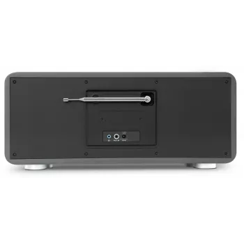 TechniSat DIGITRADIO 602 DAB+/FM/Internet Radio z Bluetooth, odtwarzaczem CD i ładowaniem bezprzewodowym Qi - antracyt/srebrny