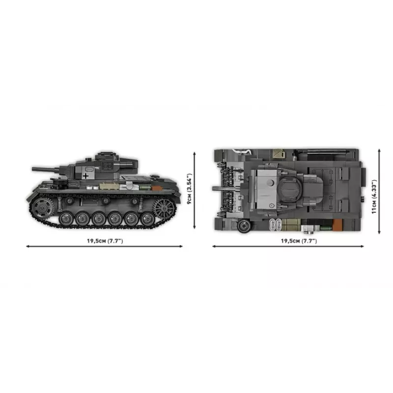 COBI 958 PCS HC WWII Panzer III Ausf. H Building Blocks Set