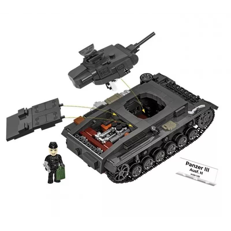 COBI 958 PCS HC WWII Panzer III Ausf. H Building Blocks Set