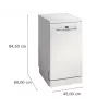 Bosch Serie 2 SPS2HKW55E Freestanding Slimline Dishwasher, 10 Place Settings, White