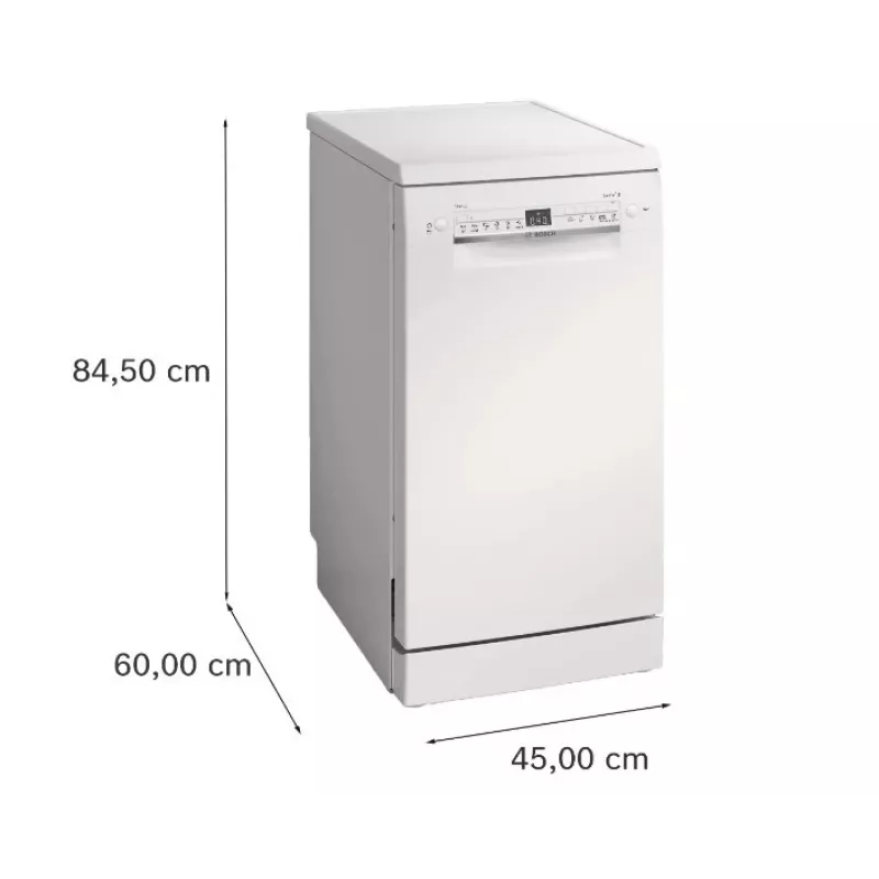 Bosch Serie 2 SPS2HKW55E Freestanding Slimline Dishwasher, 10 Place Settings, White