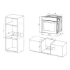 MPM-63-BO-30 Wbudowany piekarnik elektryczny czarny, 67L, 9 funkcji, klasa energetyczna A