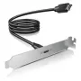 GRAUGEAR G-ETC-20G-B High-Speed USB-C Port Retrofit Kit z uchwytem do slotu PCI, 0,5 m, czarny