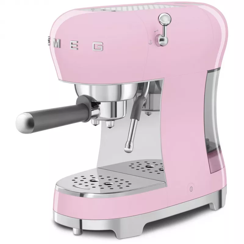 Smeg ECF02PKEU 50s Retro Style Ekspres do Kawy Espresso, 1350 W, Różowy
