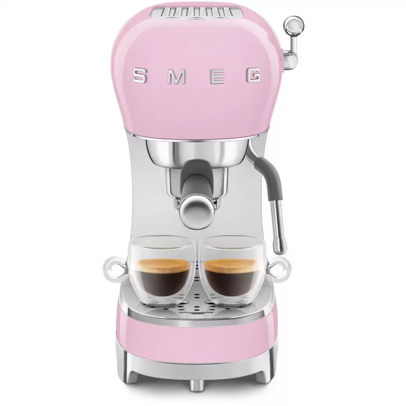 Smeg ECF02PKEU 50s Retro Style Ekspres do Kawy Espresso, 1350 W, Różowy