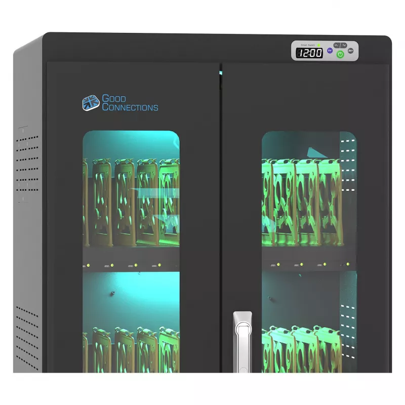 GoodConnections ANTARES PRO N36C Wózek do ładowania notebooków do 15,6 inch USB-C 65W Port PD3.0 Dezynfekcja UVC Czarny
