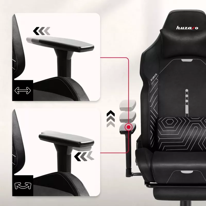 Huzaro Force 8.1 Czarny Fotel Gamingowy