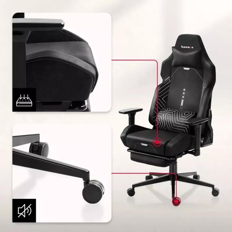 Huzaro Force 8.1 Czarny Fotel Gamingowy