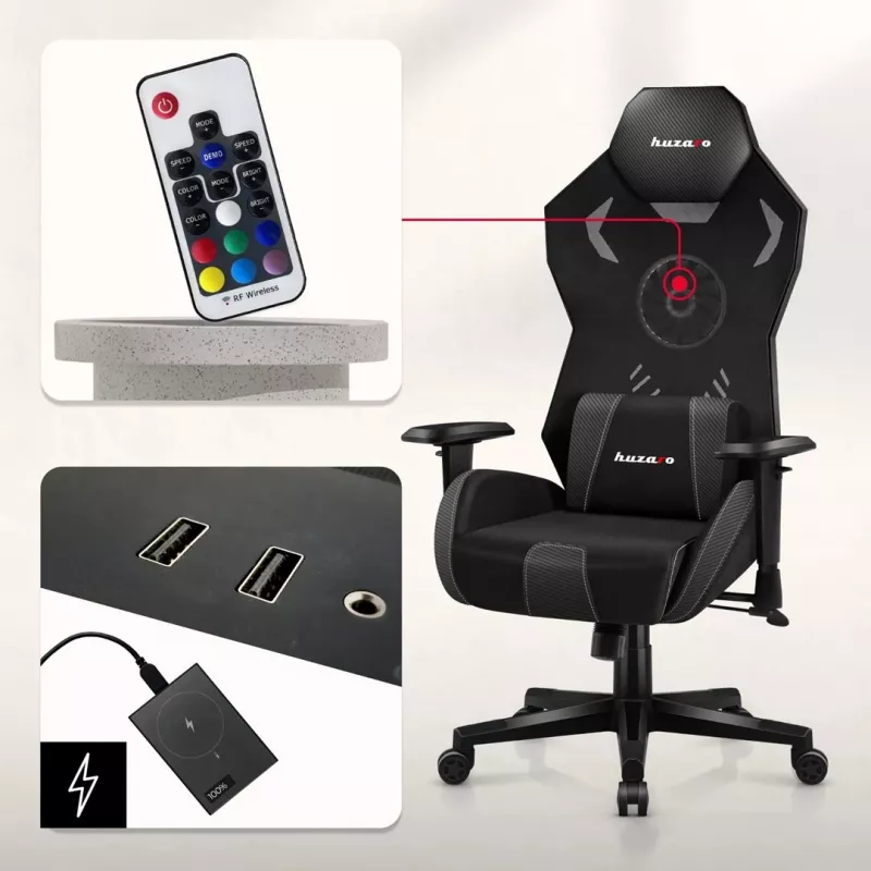 Huzaro Combat 7.6 RGB Black Gaming Chair