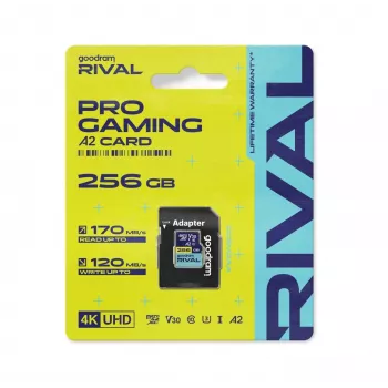 GOODRAM microSDXC 256GB RIVAL UHS-I U3 V30 A2 170/120MB/s + Adapter