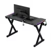 HUZARO Hero 2.3 RGB Gaming Desk - 1200x600mm, Czarny, Carbon Flex, RGB LED, Stała Wysokość