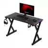 HUZARO Hero 2.3 RGB Gaming Desk - 1200x600mm, Czarny, Carbon Flex, RGB LED, Stała Wysokość