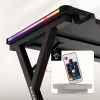 HUZARO Hero 2.3 RGB Gaming Desk - 1200x600mm, Czarny, Carbon Flex, RGB LED, Stała Wysokość