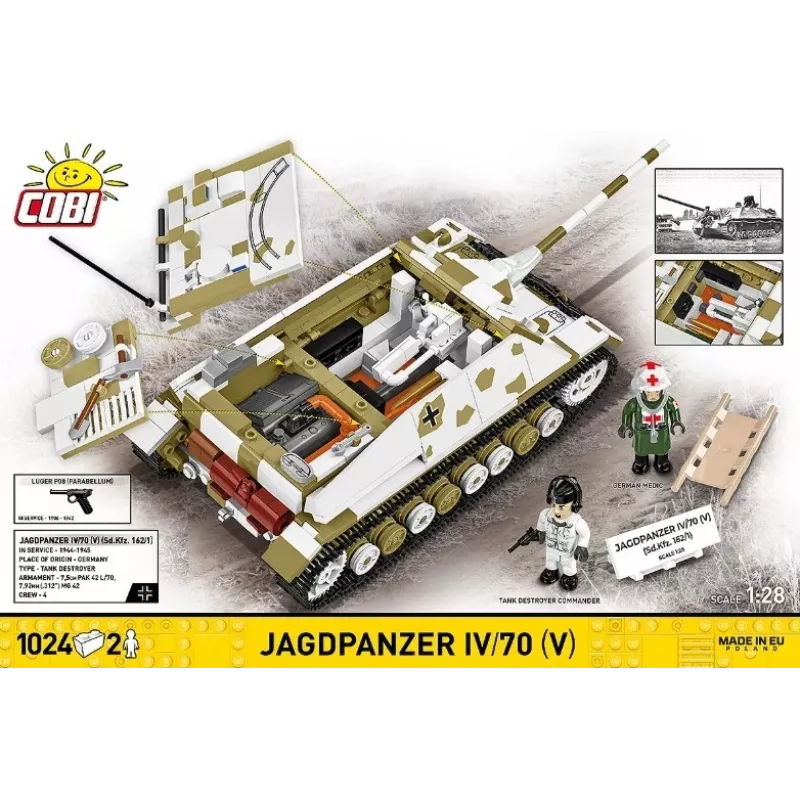 COBI KLOCKI Historical Collection Jagdpanzer IV/70 (V) (Sd.Kfz.162/1) Klocki konstrukcyjne 1024 elementy