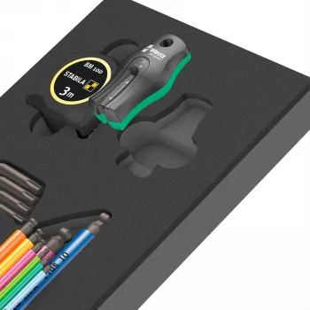 Zestaw kluczy imbusowych Wera 9740 Hex-Plus L-Key, metryczny, 9-częściowy, z końcówką kulistą i kodowaniem kolorami