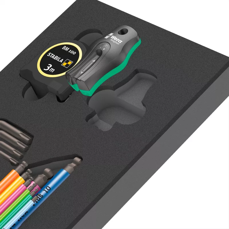 Zestaw kluczy imbusowych Wera 9740 Hex-Plus L-Key, metryczny, 9-częściowy, z końcówką kulistą i kodowaniem kolorami