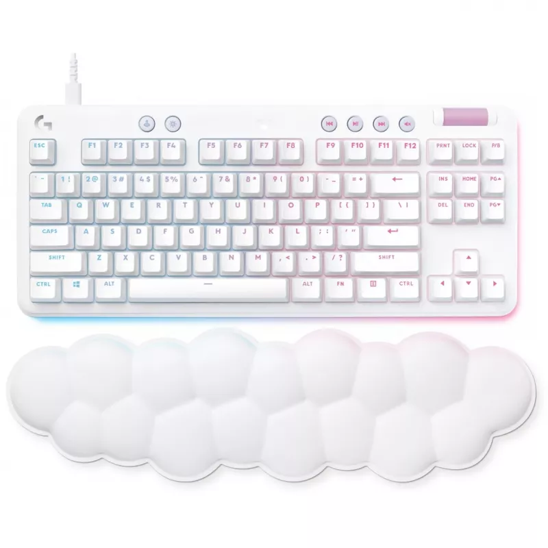 Logitech G G713 TKL Mechaniczna Klawiatura Gamingowa - White Mist (Aurora Collection)