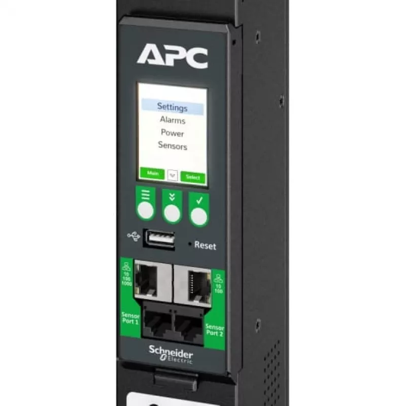 APC NetShelter Rack PDU Advanced - Przełączana listwa zasilająca do szafy, 1U, 230V, 16A, 8x IEC C13, Czarny