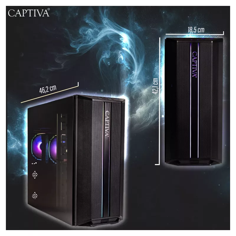 Captiva Workstation I83-403 Intel Core i7-14700 64GB DDR5 RAM 1TB NVMe SSD No OS Tower
