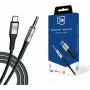 3MK AUX USB-C do 3.5mm Jack Kabel Audio (12 cm) - Szary