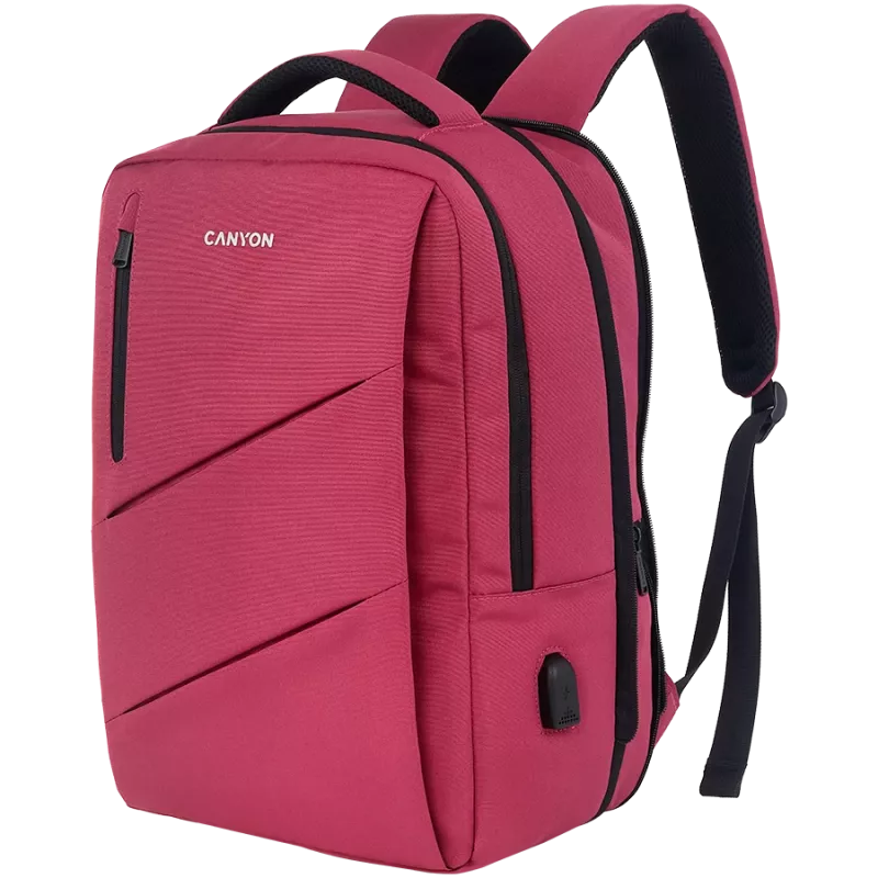 Plecak CANYON BPE-5 Urban USB 15.6 cala Czerwony