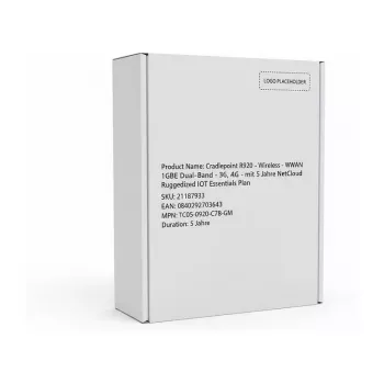 Cradlepoint R920 - Router bezprzewodowy - WWAN 1GbE Dual-Band - 3G, 4G - z 5-letnim planem NetCloud Ruggedized IoT Essentials