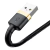 Baseus Cafule Lightning do USB-A Kabel 1m Czarny/Złoty