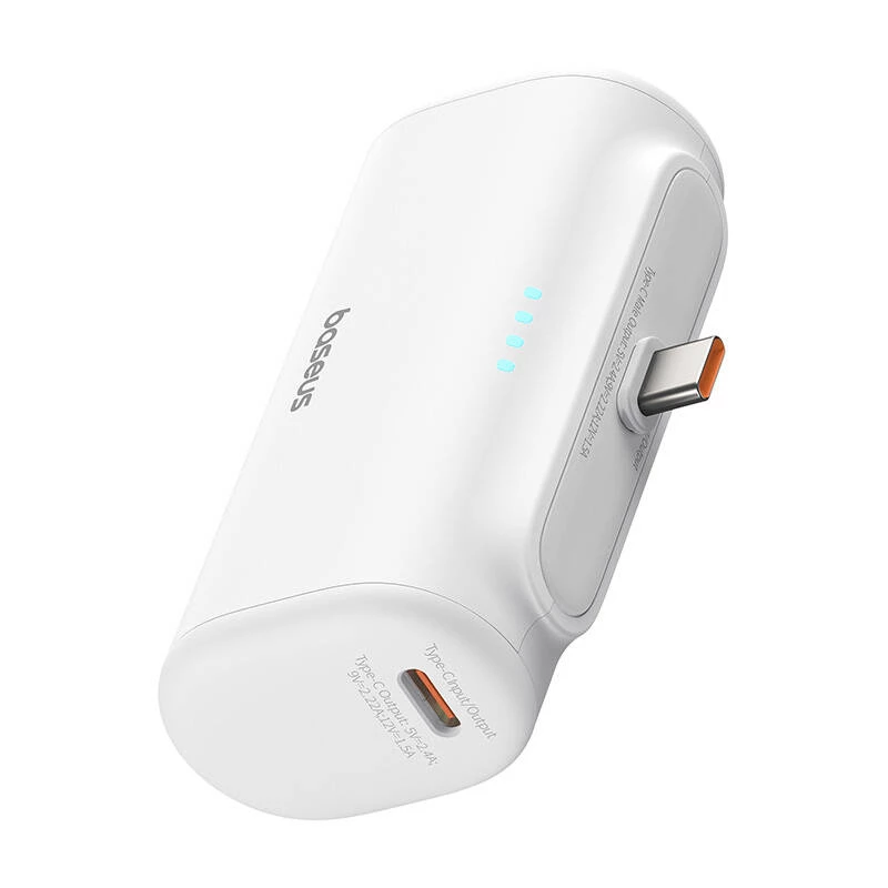 Baseus Compact 5000mAh 20W USB-C Power Bank Biały
