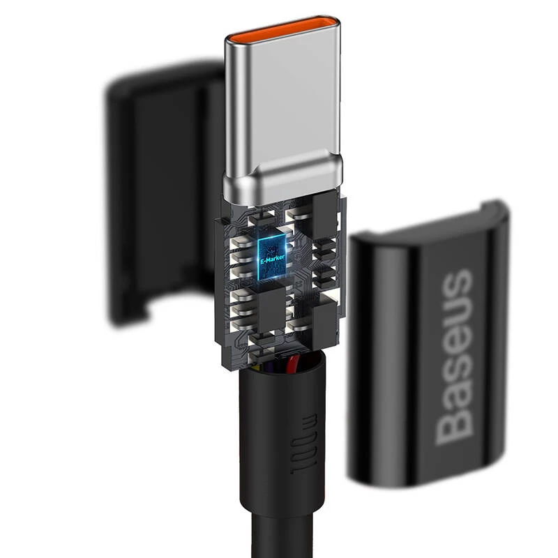 Baseus Superior USB-C na USB-C Kabel 1m Czarny 100W Szybkie Ładowanie i Synchronizacja Danych